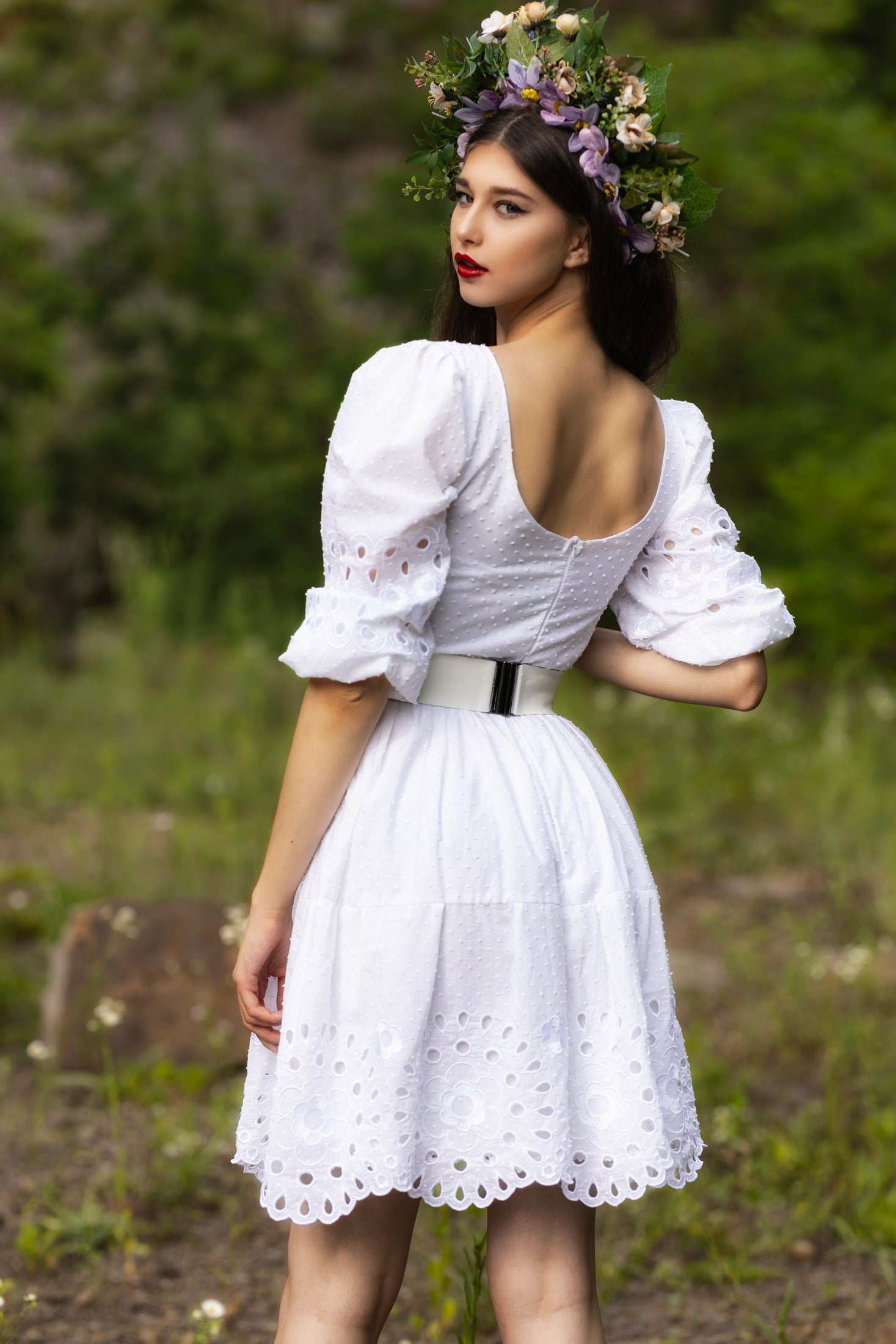 Biele madeirové šaty Pre Polomku
